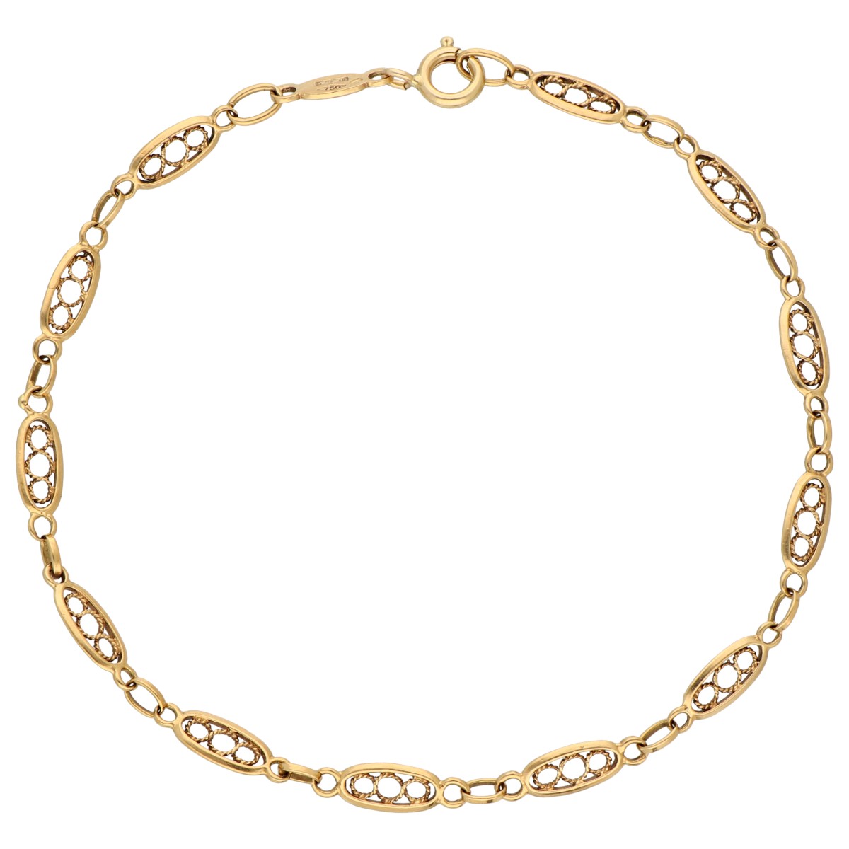 Goudwisselkantoor auction: 18K yellow gold vintage link bracelet