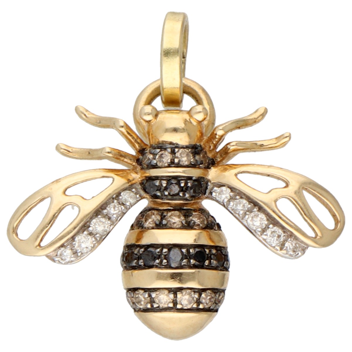 Goudwisselkantoor auction: 14K yellow gold Diamond Point  “Queen bee” pendant set with diamond