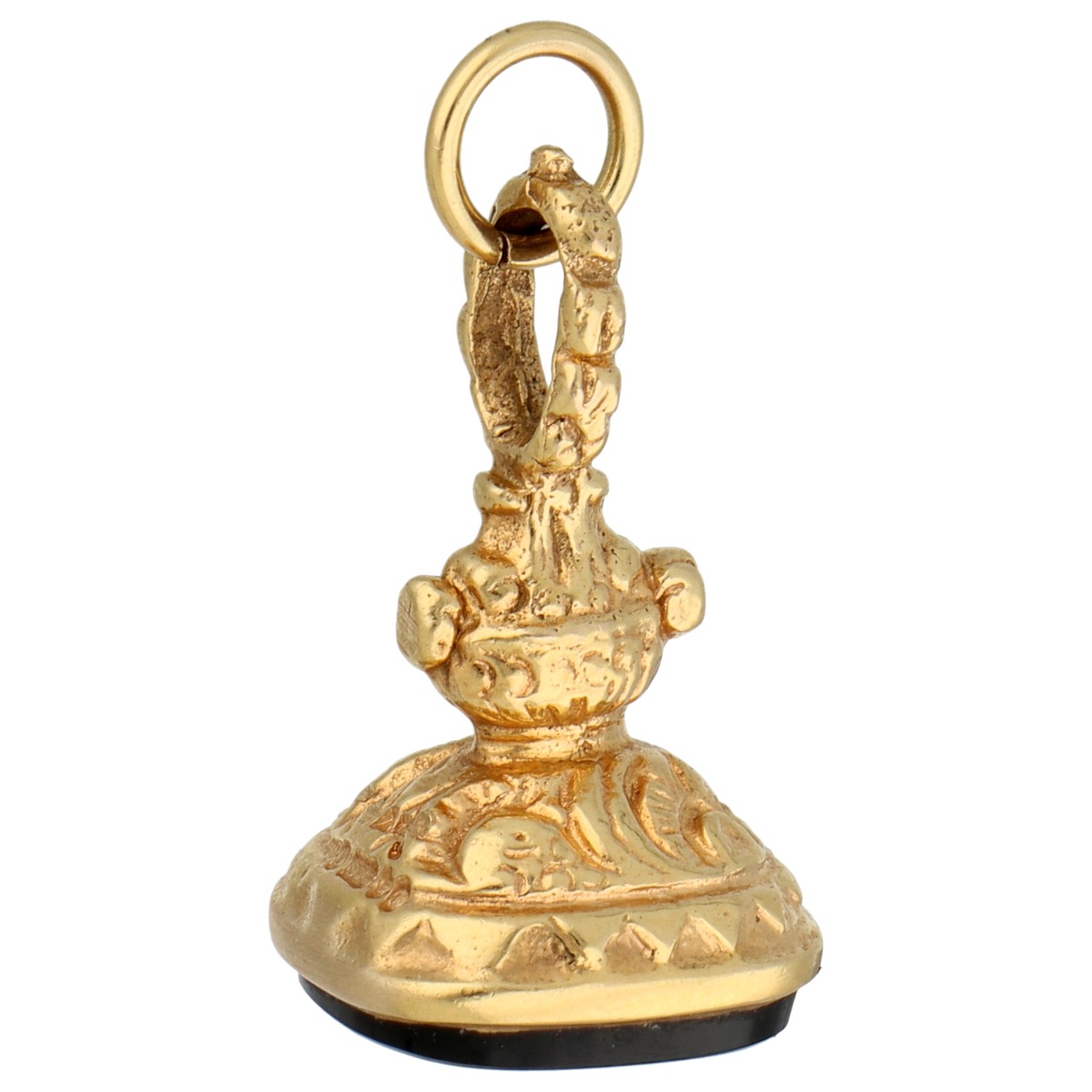 BWG geelgouden hanger met onyx