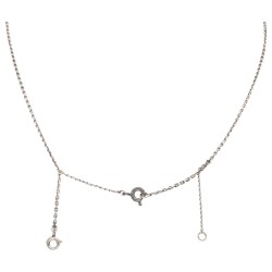 Gouden/platina collier met hanger bezet met ca. 0.83 ct. diamant