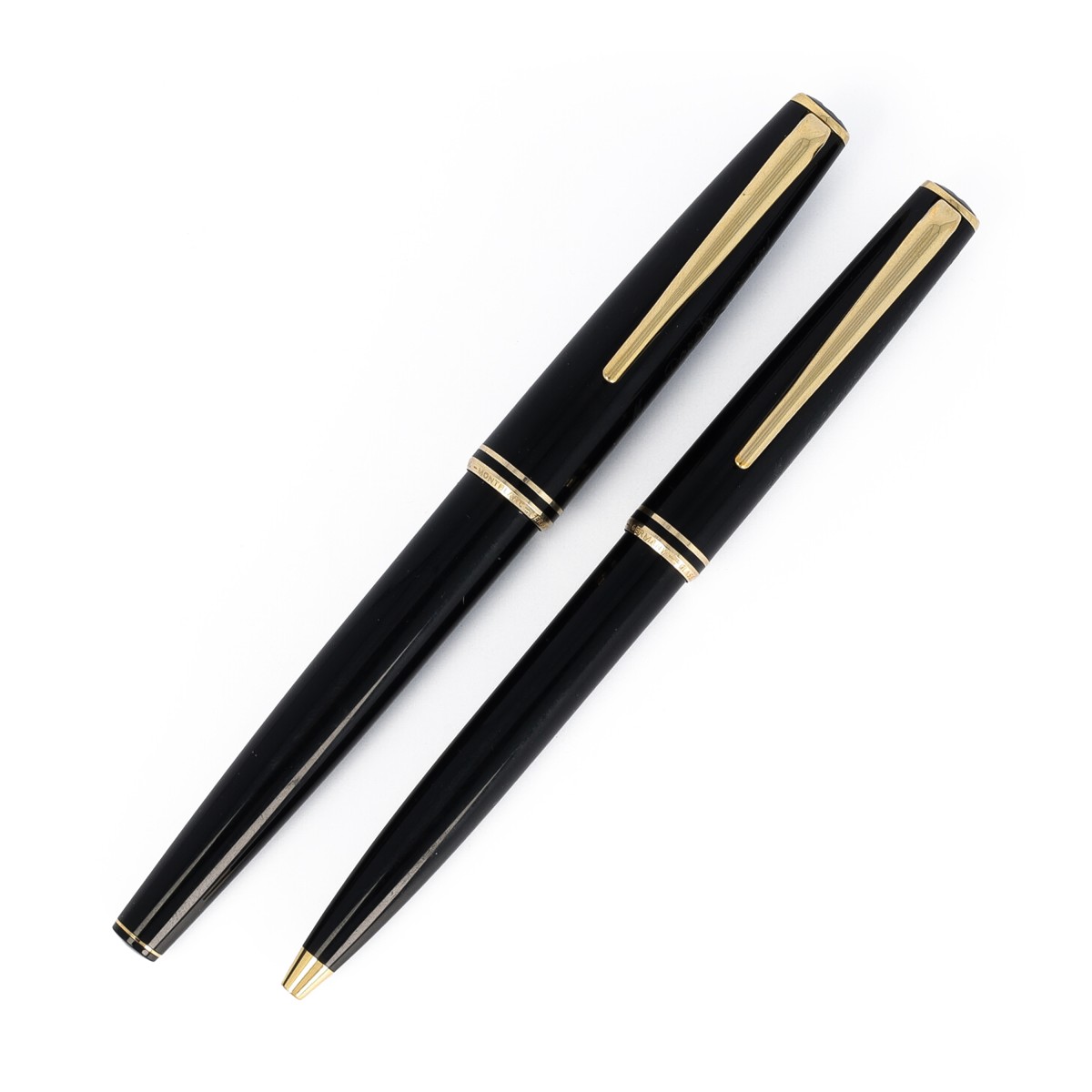 Goudwisselkantoor auction: Montblanc Meisterstück Classique ballpoint pen and fountain pen gold plated / gold
